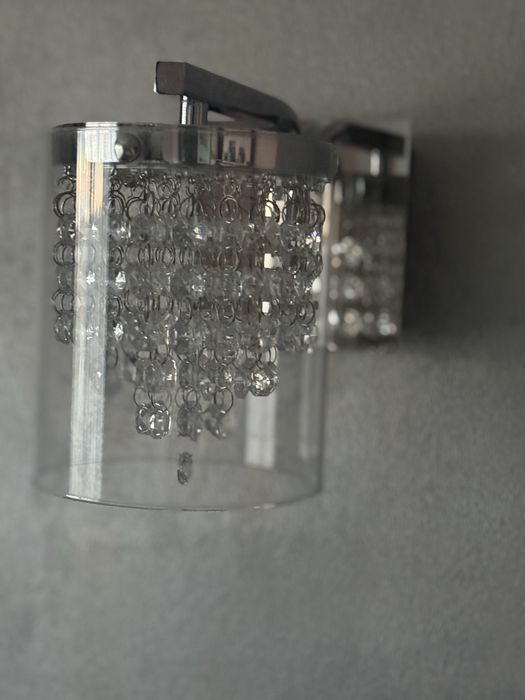 Kinkiet srebrny glamur