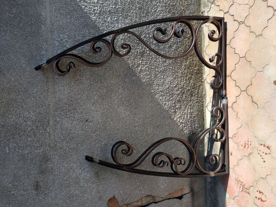 Боковини до козирка, кованка, Кованый козырек,боковушки козырька,навес