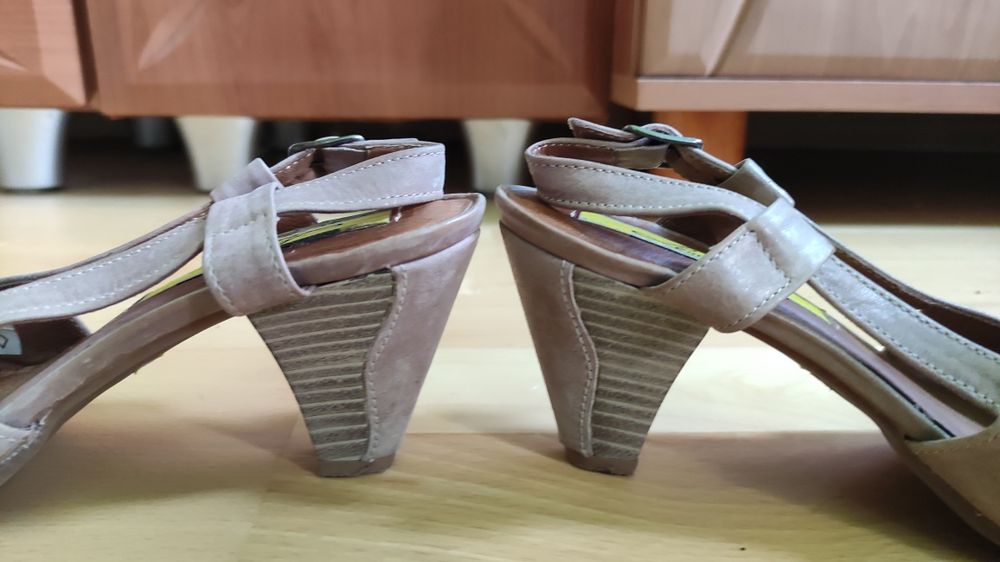 Sandały na obcasie, Lemar design, skóra naturalna, 37