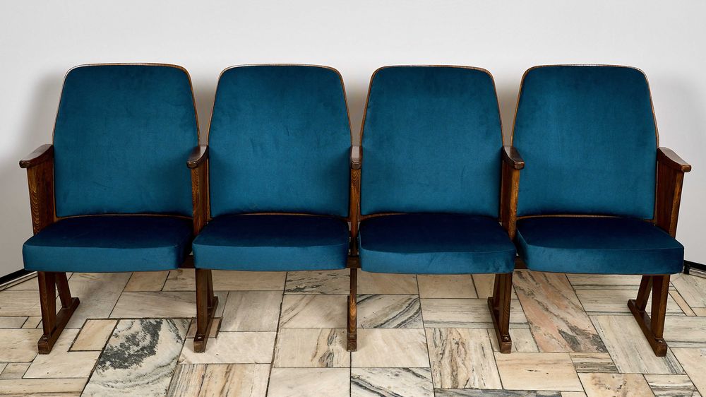 Fotele kinowe Vintage Czechosłowacja lata 70