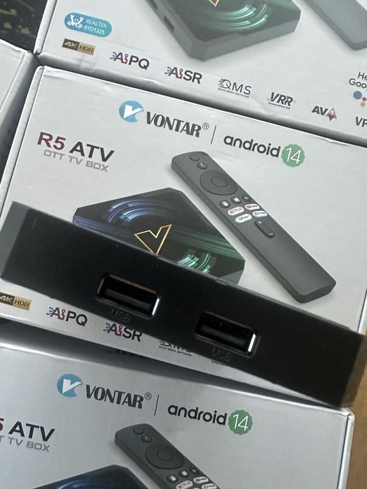 Смарт тв приставка Vontar R5 (4/32) Android14 Realtek1325