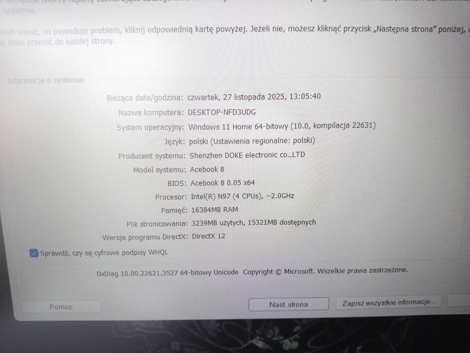 Lombardowski. Laptop Blackview Acebook 8 512GB SSD 16GB Gwarancja