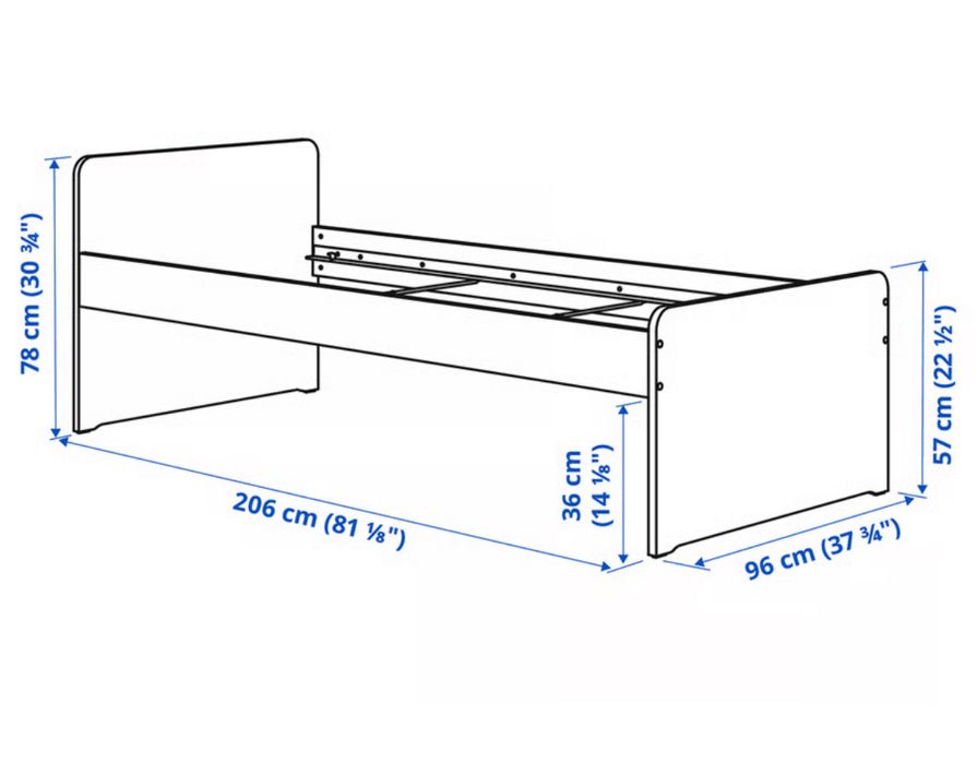 Cama de solteiro slakt do ikea