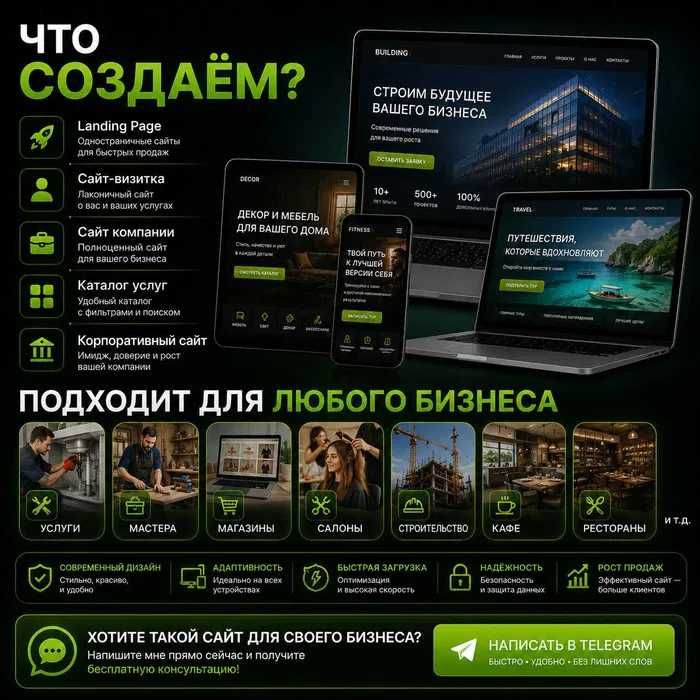 Сайт под ключ от 1000 грн | Сделаю всё за Вас | Готовый сайт за 3–5 дней