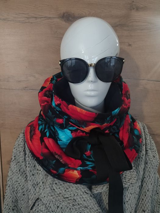 Komino-kaptur, nakrycie głowy, szal