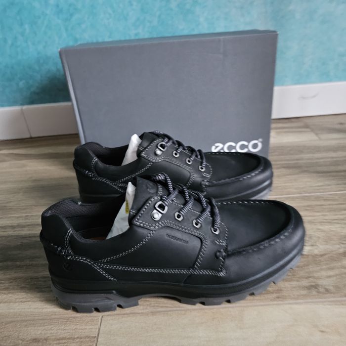 Ecco rugged  track czarne skórzane wodoodporne  46 30cm