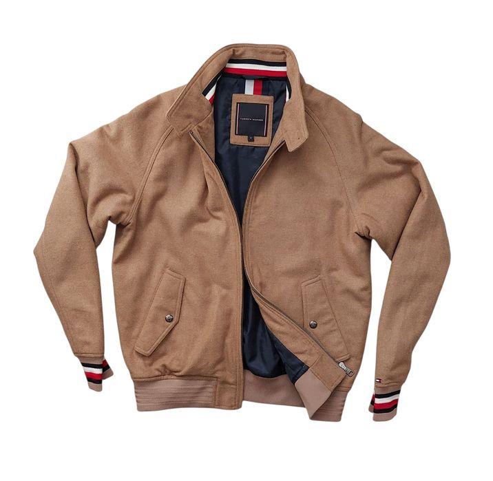Tommy Hilfiger nowa kurtka męska bomber wełna Manteco Italy r. M