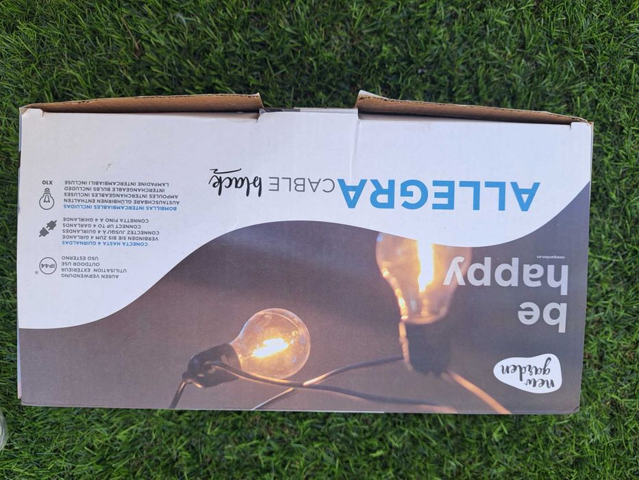 Grinalda exterior Allegra IP44 8m 10l preto