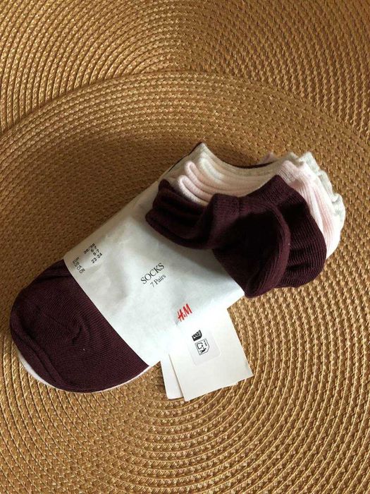 Шкарпетки жіночі H&M. Оригінал. Новий. В наборі 7 пар.