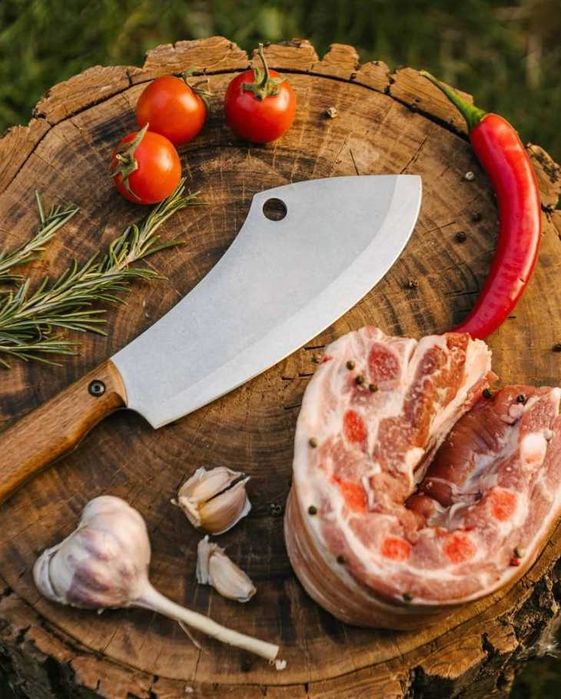 Універсальний кухонний ніж, Универсальный нож тяпка, серб