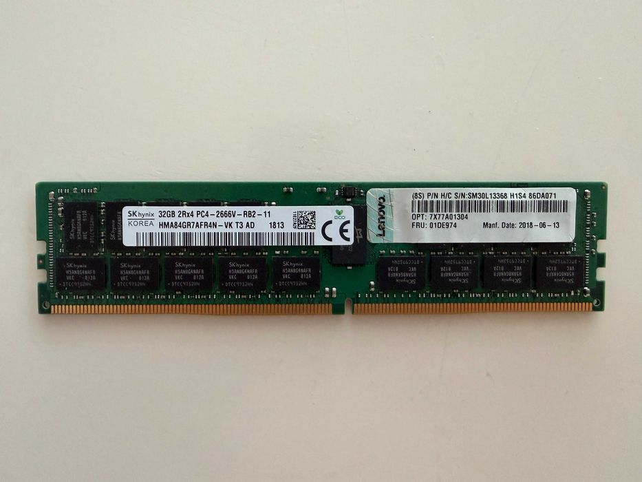 Pamięć RAM HYNIX 32GB 2Rx4 PC4-2666V-RB2-11, model HMA84GR7AFR4N-VK T3 AD 1813