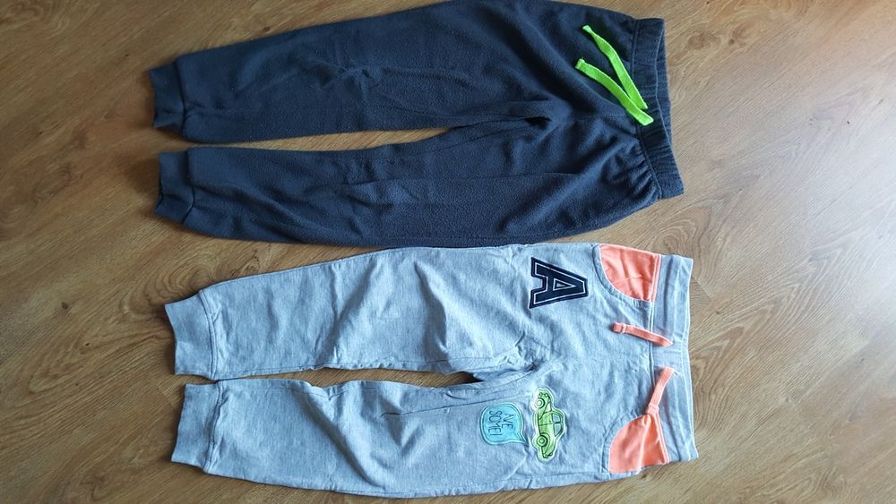 Jeansy, spodnie dresowe, polarowe r.128-140