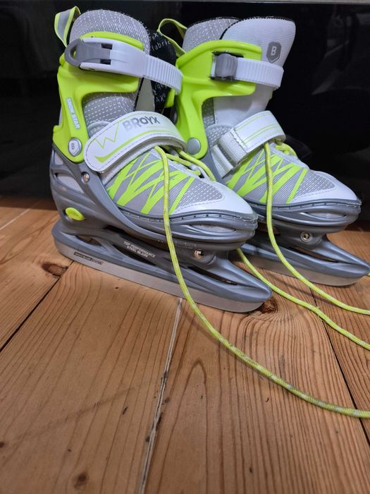 Łyżwy regulowane BROYX Snowstar GREEN rozmiar34-37