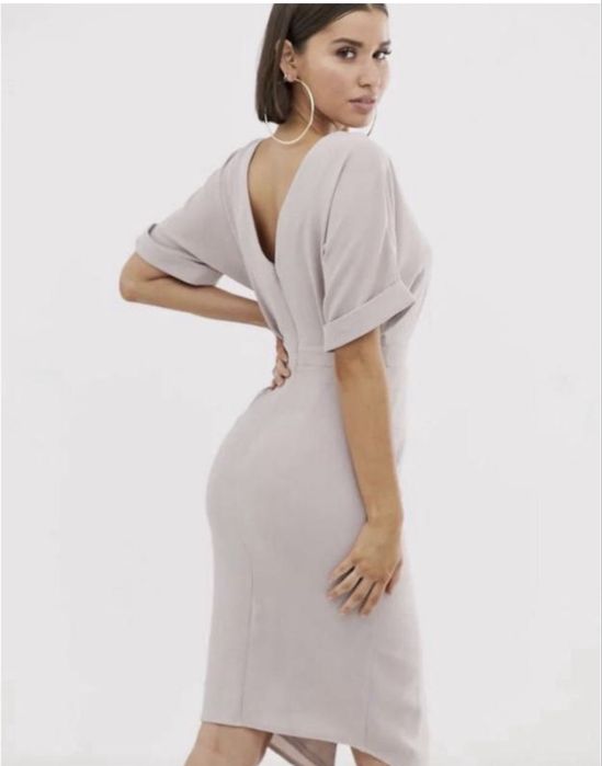 Стильное платье цвета пильной розы asos wiggle midi dress, L
