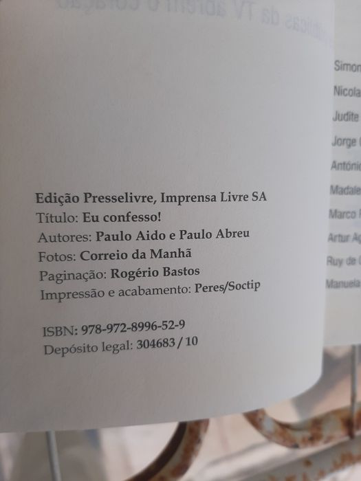 Livro eu confesso..10 testemunhos...