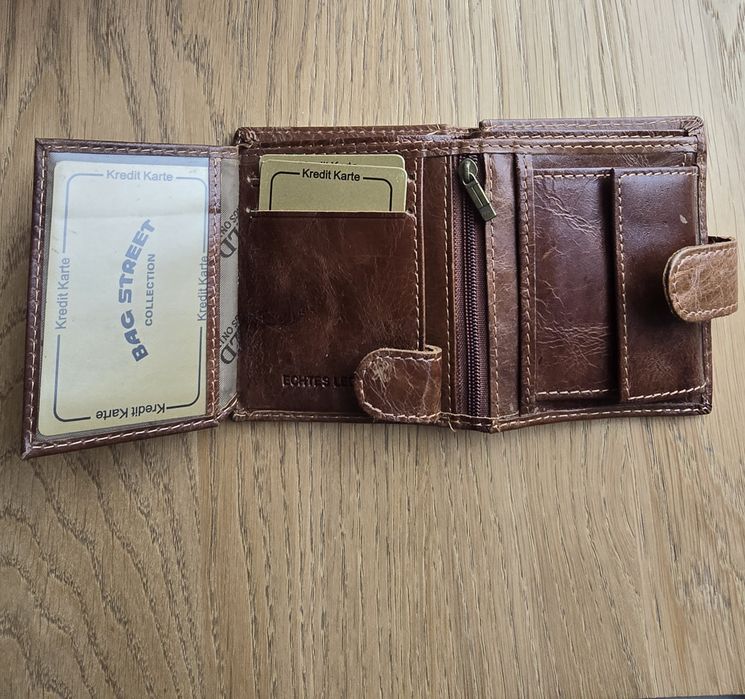 Portfel brązowy damski męski unisex