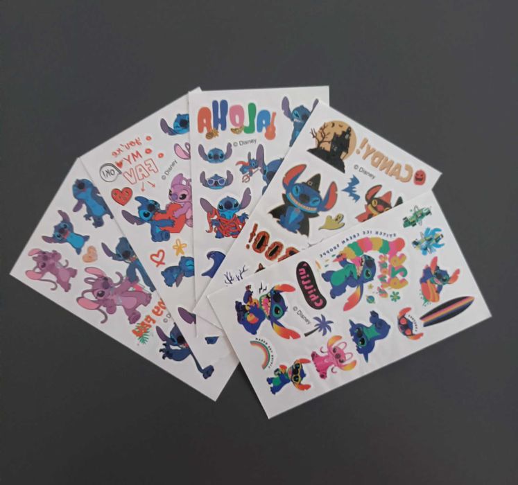 Tatuaże dziecięce STITCH 5 dużych arkuszy!