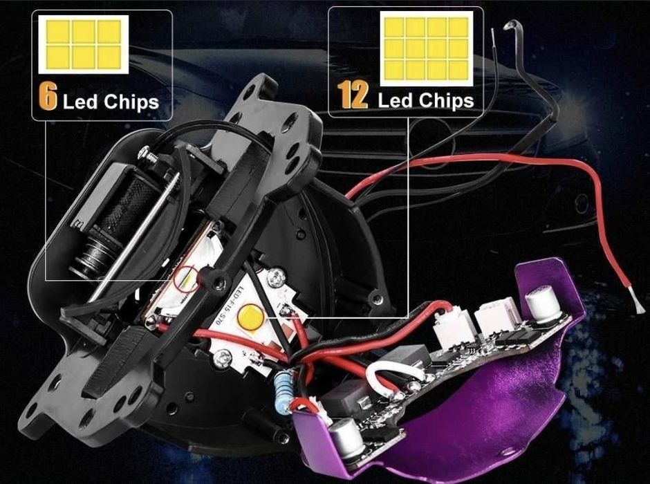 Продам bi-led лінзи двохчіпові 3"