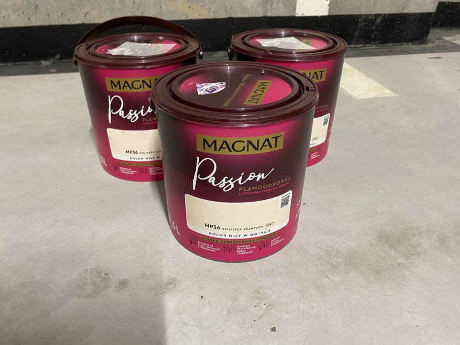 Farba lateksowa Magnat Passion kolor kieliszek szampana 3x2,5l NOWE