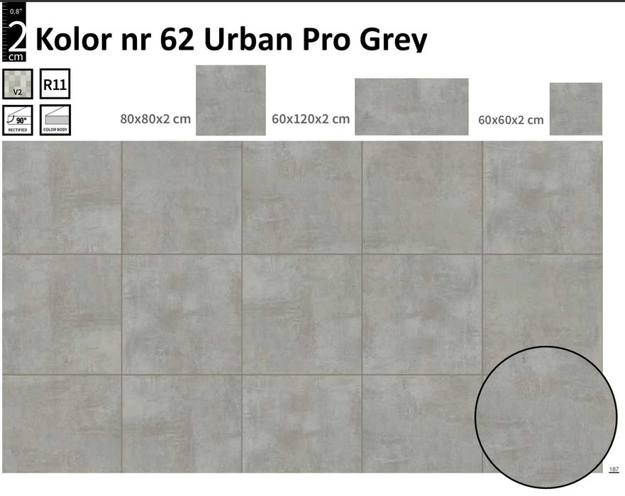 Płyty Gresowe Tarasowe 2cm /  80x80 cm 1 gatunek,