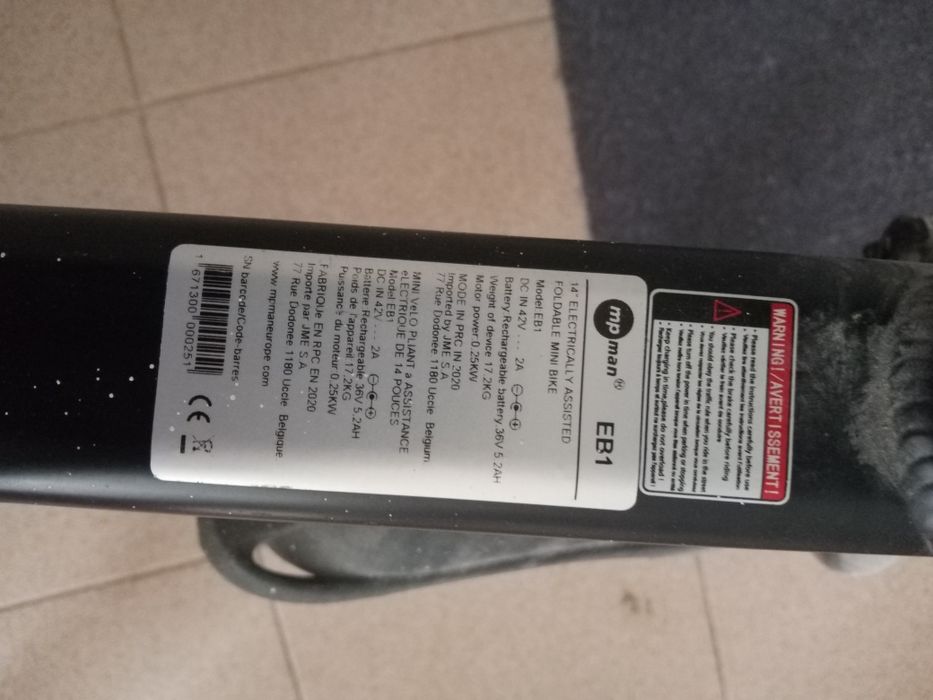 vendo bicicleta elétrica EB1