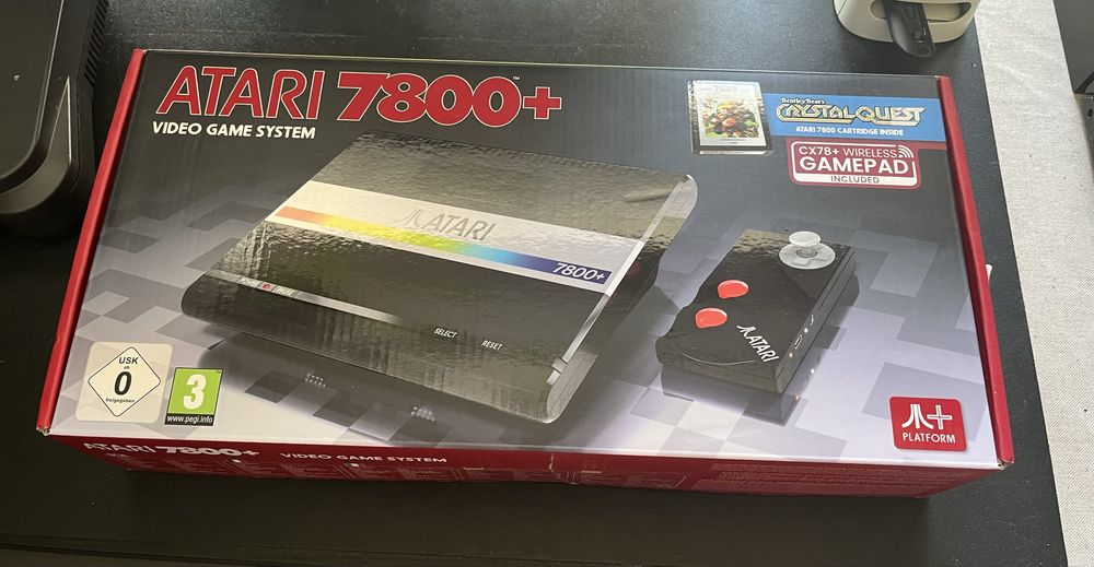 Konsola Ateri 7800+ w oryginalnym pudelku  + 3 gry