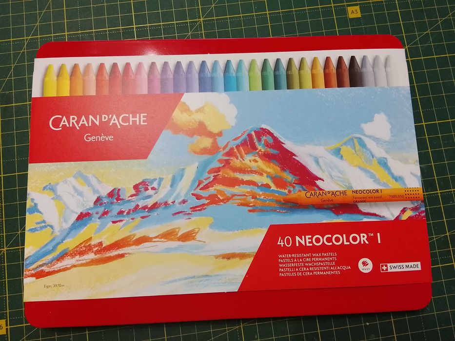 Пастель воскова водостійка Caran d'Ache Neocolor l 40 штук