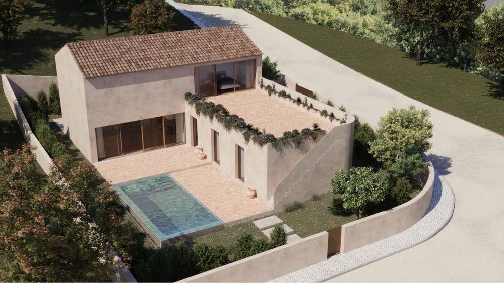Terreno con projeto moradia t4 e piscina