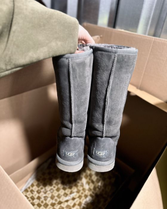 Уггі Ugg Australia замшеві хутряні оригінальні сірі високі класичні, розмір 38