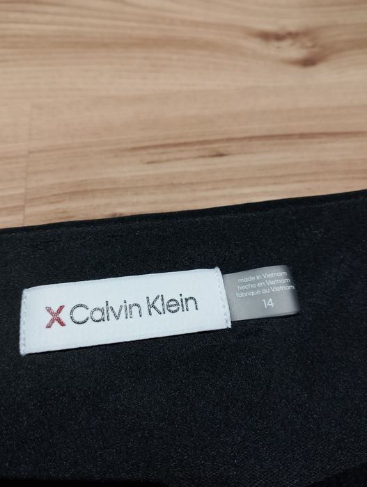 Granatowa Mini Spodnica Spódniczka W Kratkę Calvin Klein X