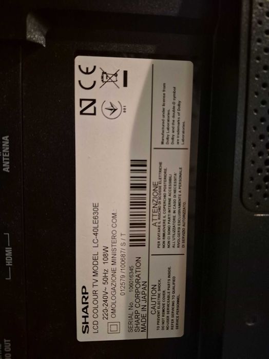 Tv sharp 40cali LCD