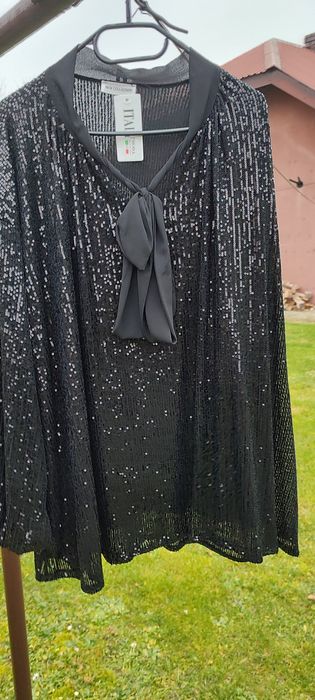 Piękna cekinowa tunika 50 52 54 święta Sylwester