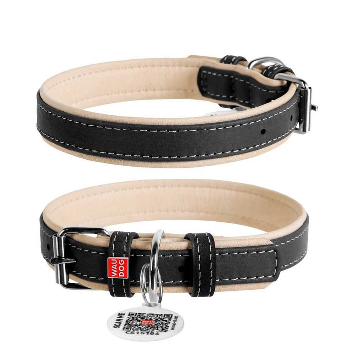 Coleiras Soft Leather WAUDOG - Simples, Picos e Bolas