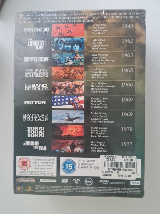 Nowy zestaw 9 filmów wojennych