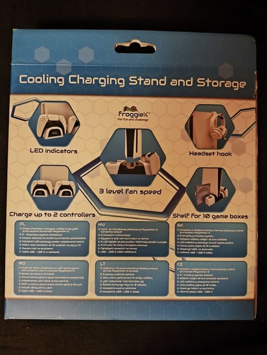Podstawka chłodząca FROGGIEX FX-P5-C3-W do PS5 FAT Czytaj  Opis...