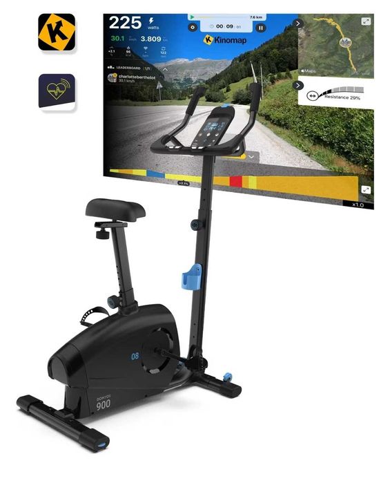 Bicicleta estática conectada auto alimentada domyos EB900