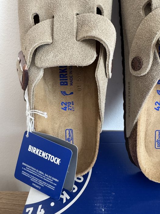 Замшеві шльопанці Birkenstock Boston
