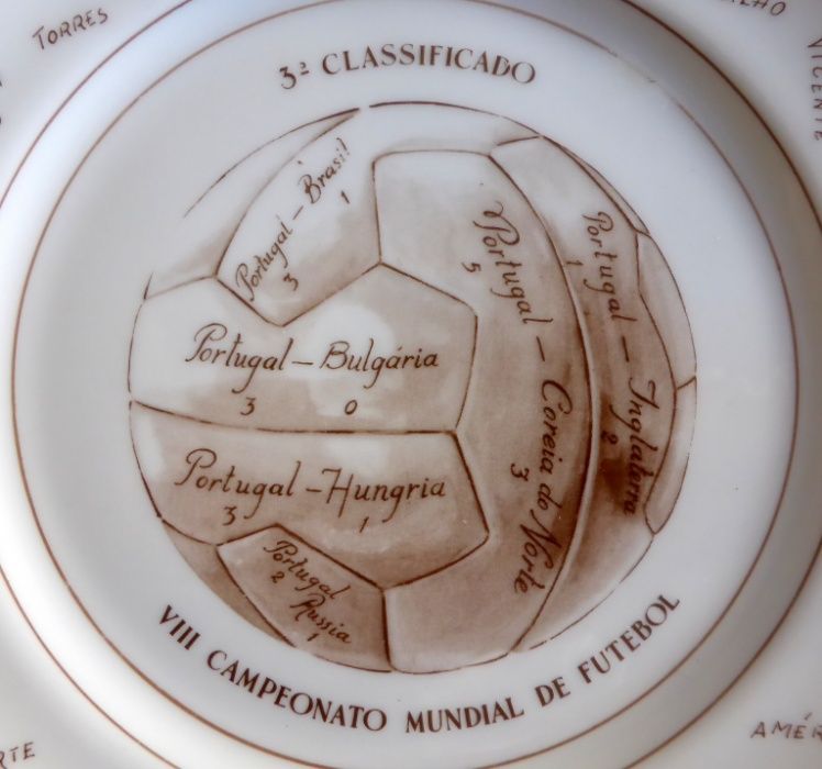 Prato Campeonato Mundo Futebol em Inglaterra 1966 Eusébio Vista Alegre