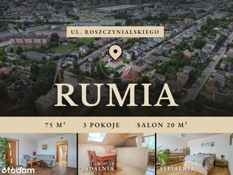 Rumia | 75 m², 3 pokoje | garaż i piwnica w cenie