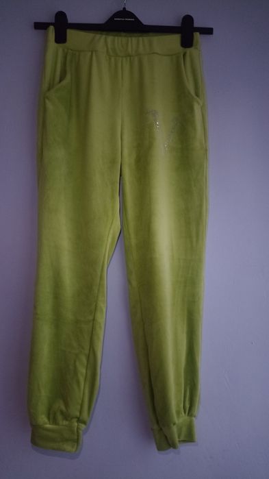 Dres S-M welurowy zielony