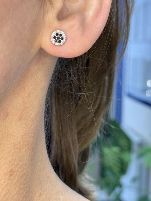 Золотые серьги 585 пробы с бриллиантами