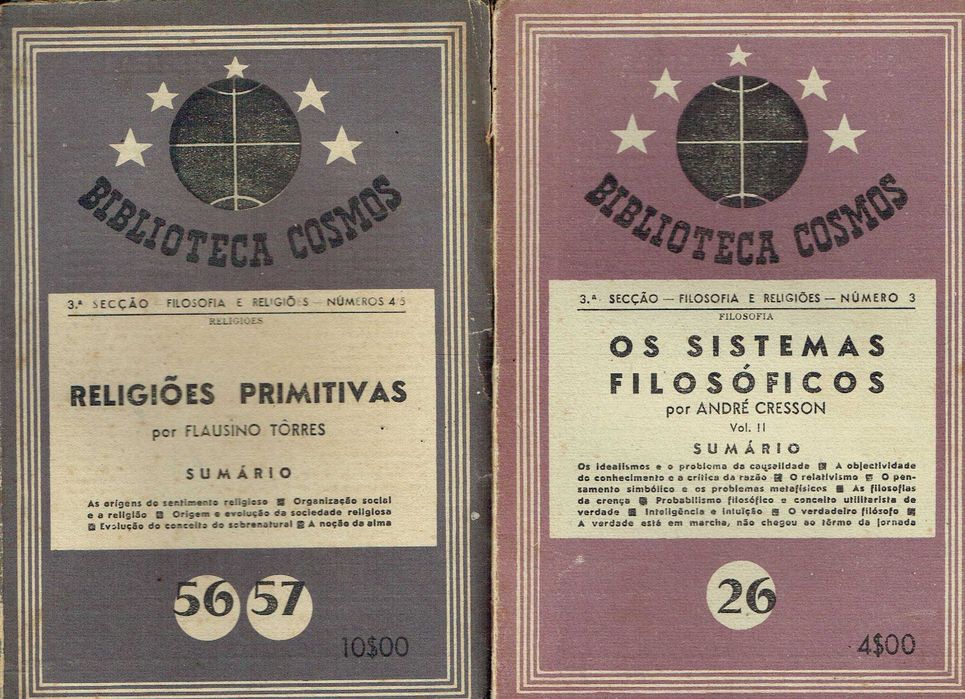 7815 -   Colecção Biblioteca Cosmos 3  Biblioteca «Cosmos» – .3ª Secção – “Filosofia e Religiões