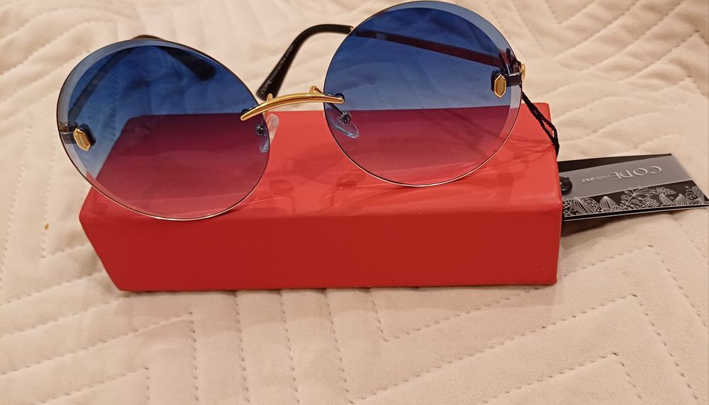 Okulary przeciwsłoneczne Lenonki niebieskie