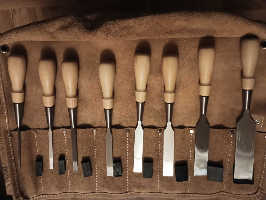 Formões Stanley Sweetheart (SW) – Conjunto Completo + Estojo em Couro