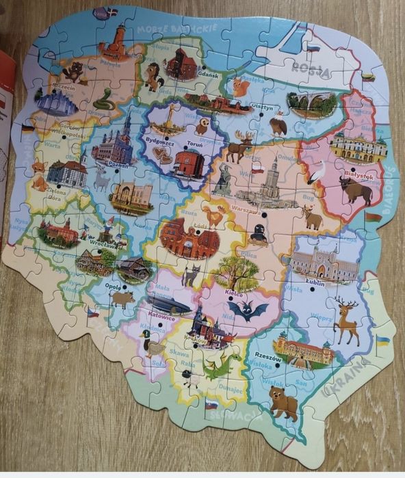 Puzzle Mapa Polski edubo 79 elementów