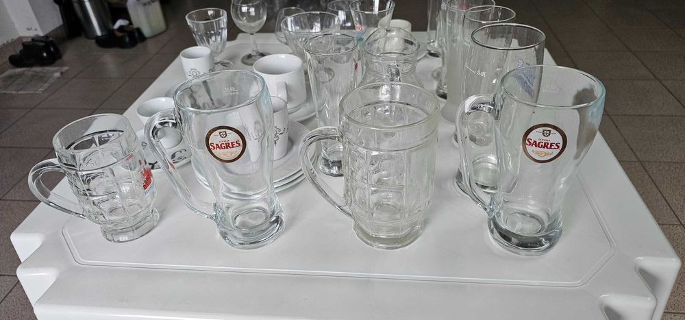 Conjunto de Taças de café, e  copos diversos  Café/Restaurante