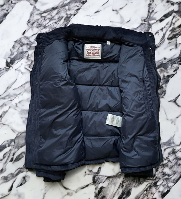 S 44 Levis вельветовий пуховик вельветовый куртка зимняя синяя