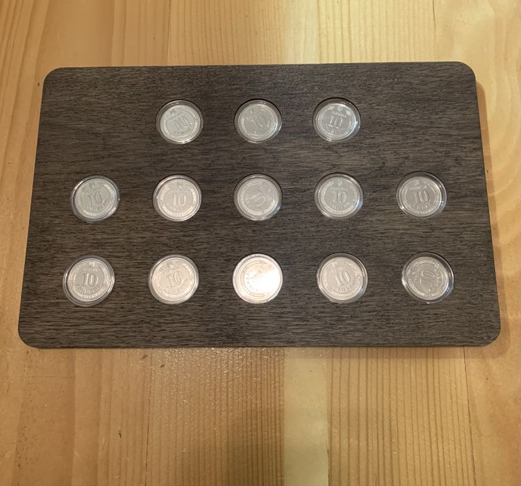 Набір монет ЗСУ у деревяній рамці