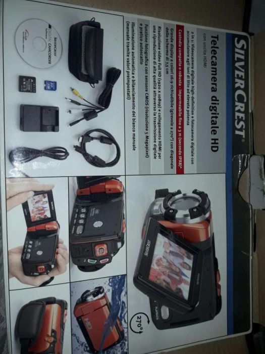 Câmara de filmar IP68. Para filmar debaixo de água