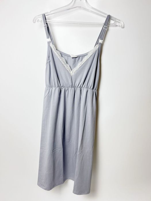 Нові нічні сіра сорочки в пологовий в роддом на кліпсі для годування